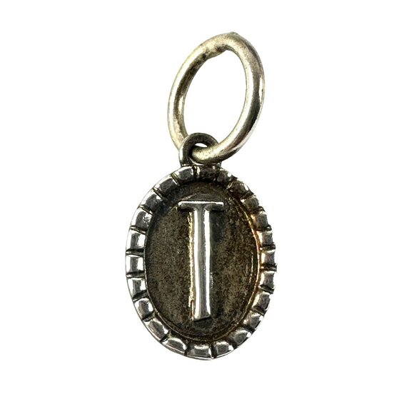 Waxing Poetic Jewelry - Waxing Poetic Sterling Silver 925 Charm Pendant Monogram Initial "T"
